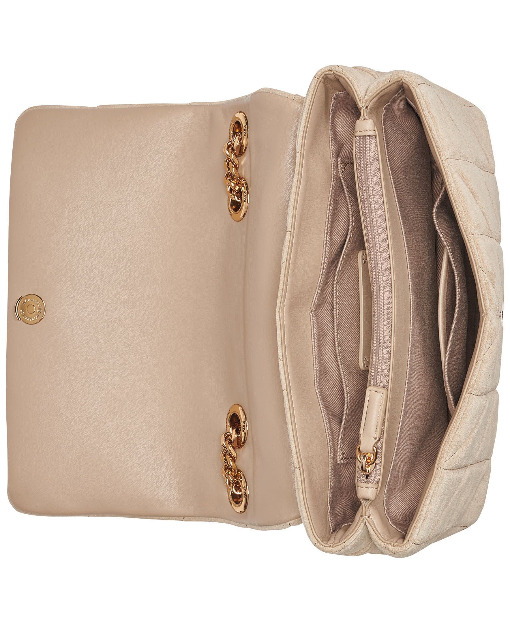 Lafayette Suede Shoulder Bag With Gems, Alternate, color, Cappucino