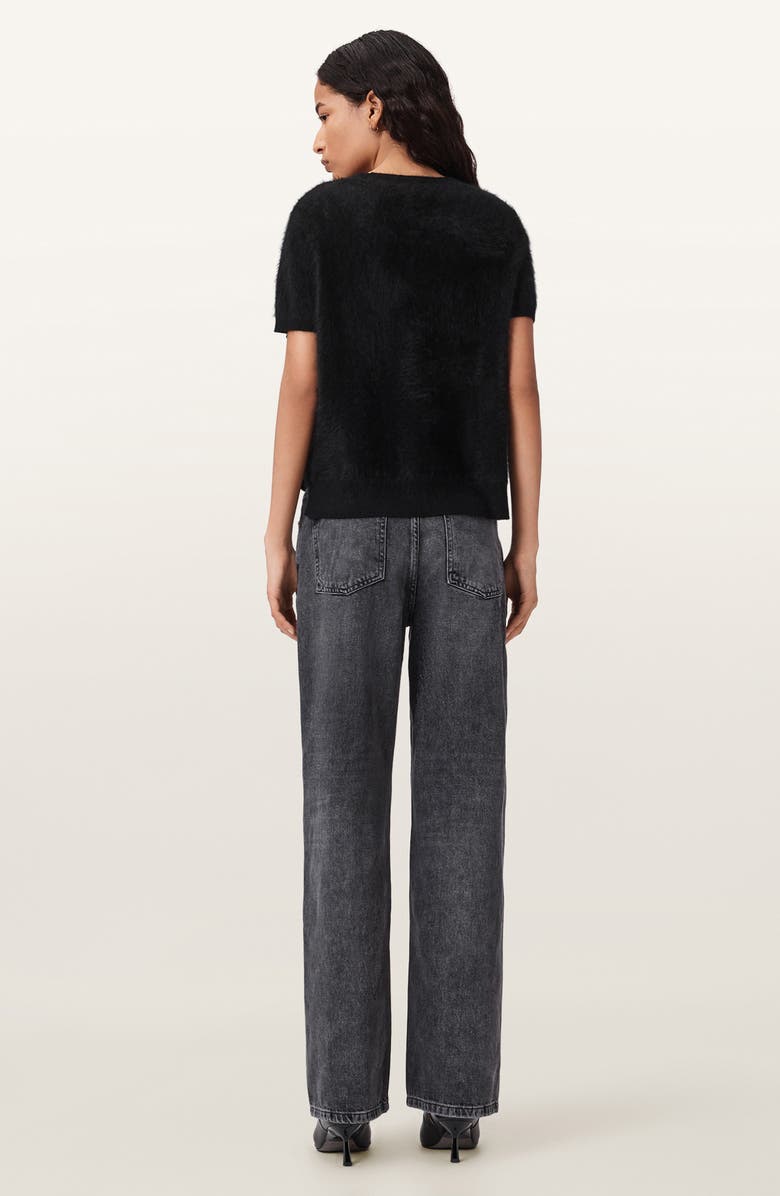 AllSaints Brooklyn Straight Leg Jeans, Alternate, color, Washed Black