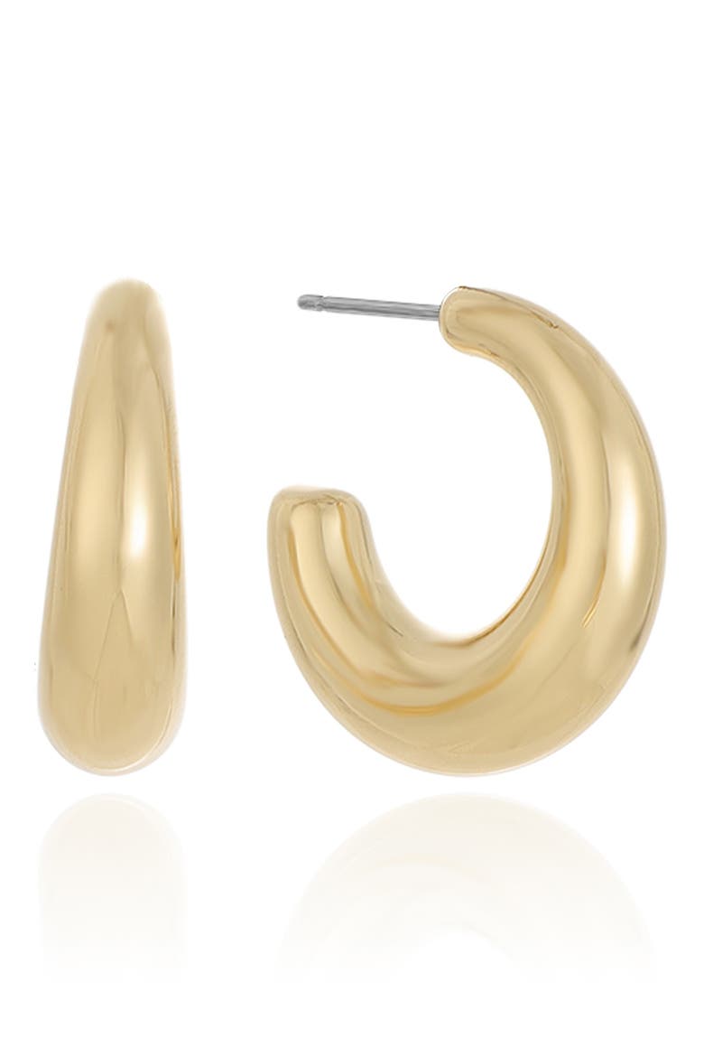 Chunky Circle Hoop Earrings, Main, color, GOLD