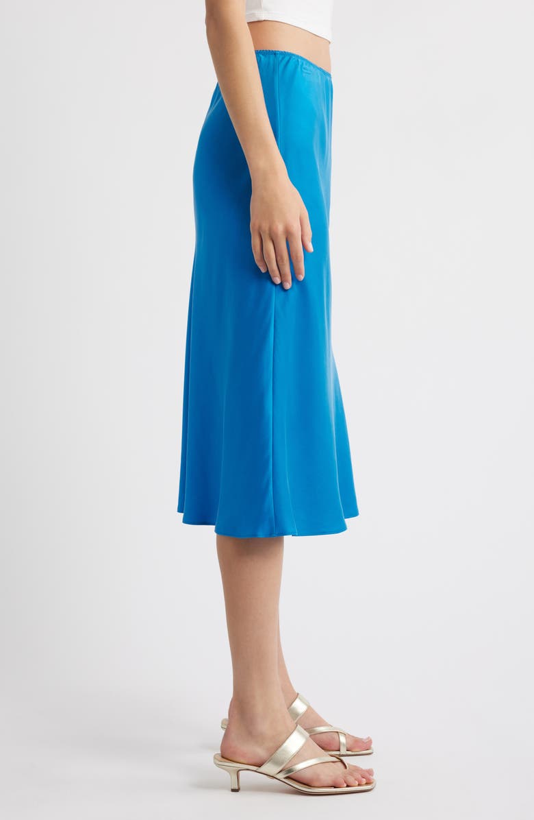 DÔEN Elowena Silk Skirt, Alternate, color, Blue Tourmaline