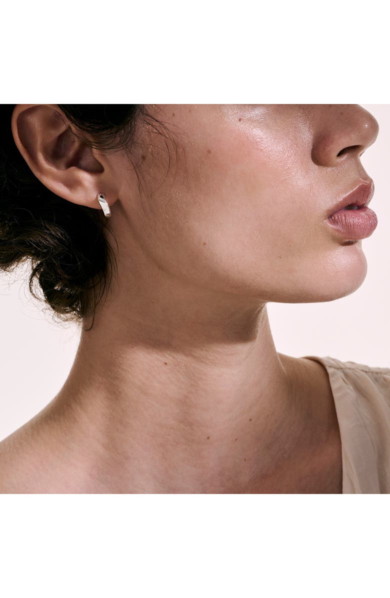 John Hardy Surf Huggie Earrings, Sterling Silver, 12mm, Alternate, color, Silver