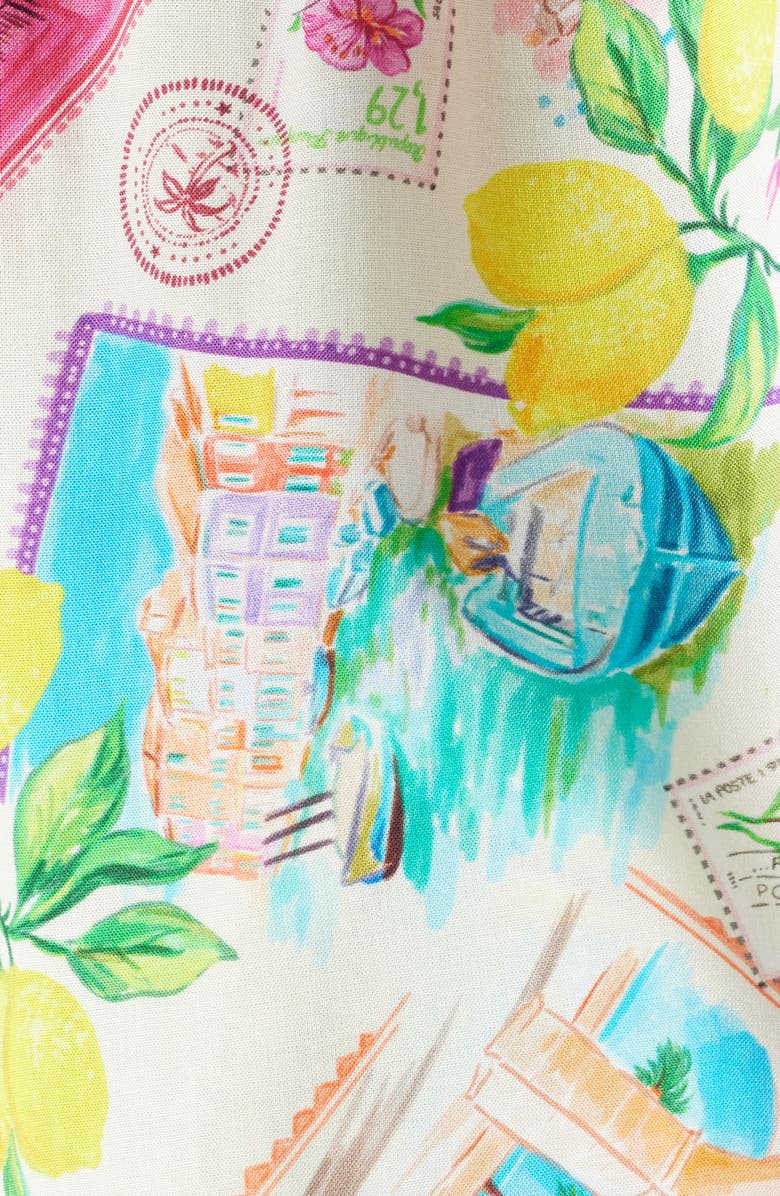 Native Youth Summerscatter Print Camp Shirt, Alternate, color, Off White