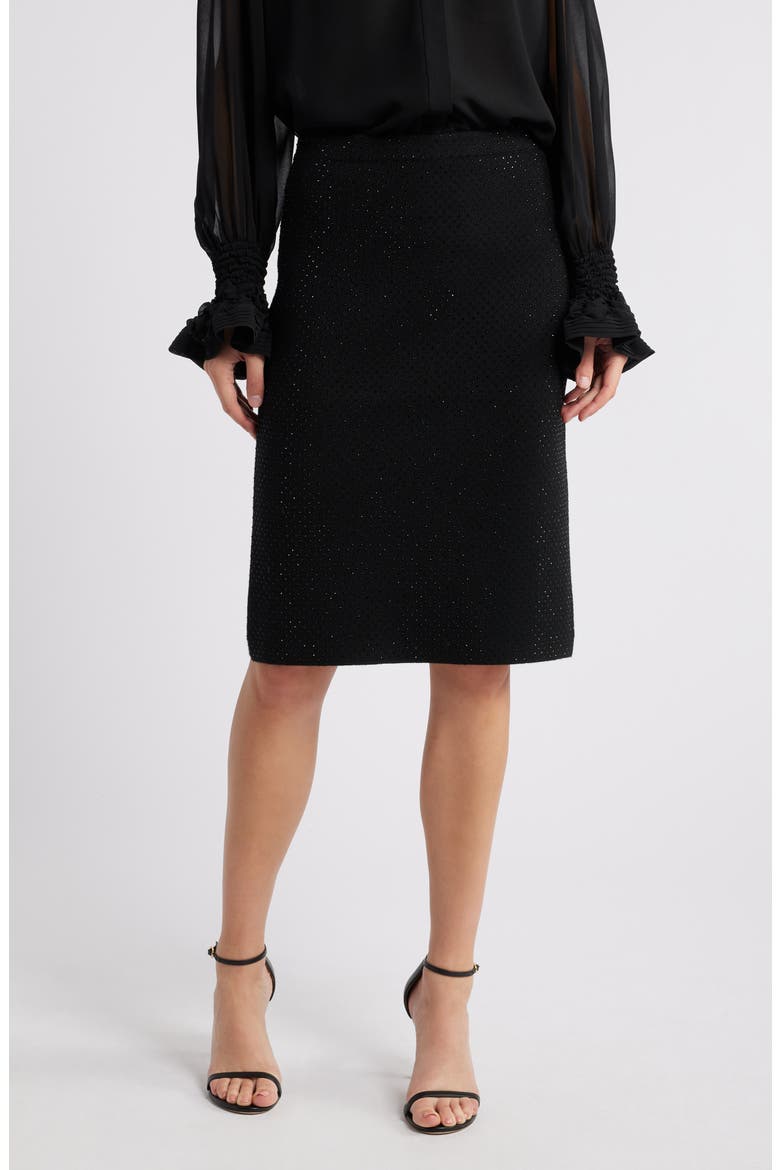 Winslet Beaded Skirt, Main, color, BLACK