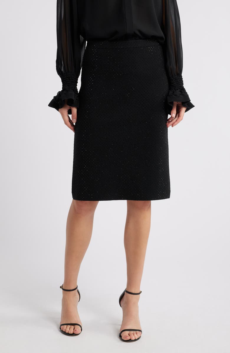 KOBI HALPERIN Winslet Beaded Skirt, Main, color, Black