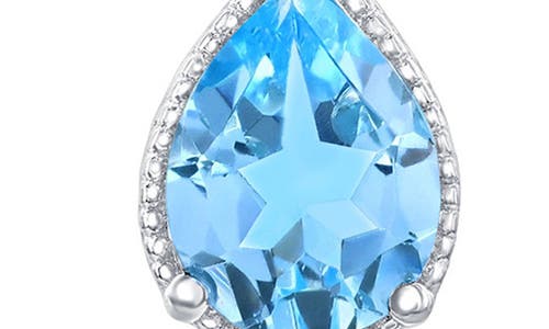 Simona Semiprecious Stone & White Topaz Pendant Necklace In Blue