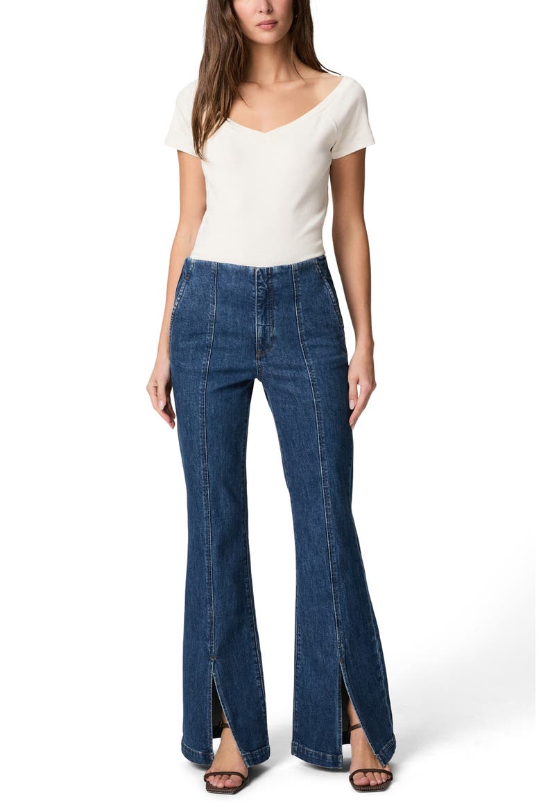 Sofia Front Slit Flare Jeans, Alternate, color, GETAWAY