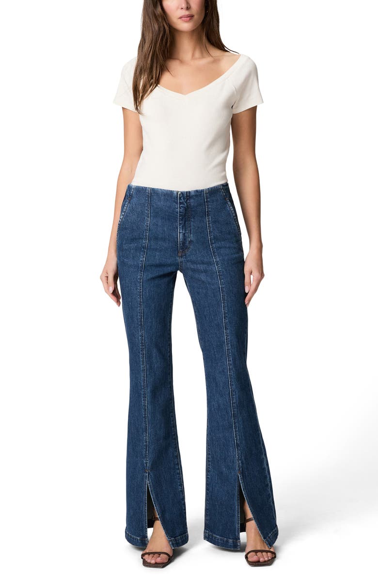 PAIGE Sofia Front Slit Flare Jeans, Alternate, color, Getaway
