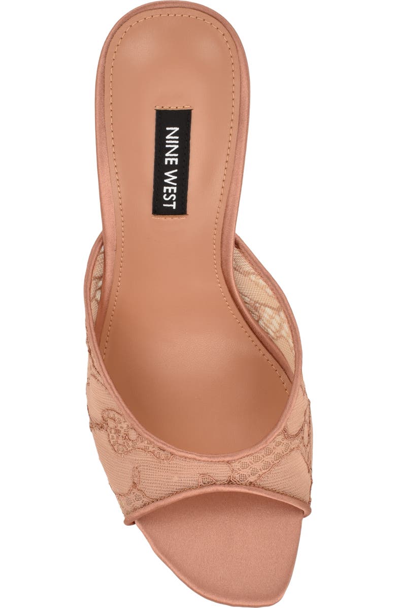 Nine West Kiscop Lace Slide Sandal, Alternate, color, Light Natural