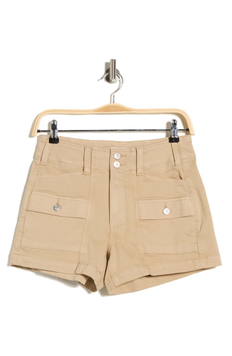 PAIGE Olivia Cargo Shorts, Main, color, Vintage Raffia Tan