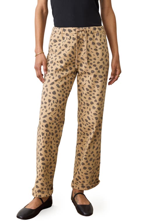 MARINE LAYER MARINE LAYER PRINT DENIM DRAWSTRING PANTS