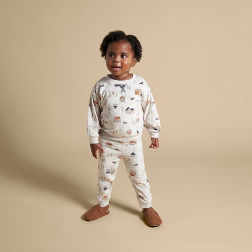 Modern Moments™ By Gerber Fleece Pajama Top & Pant Set In Oatmeal Village