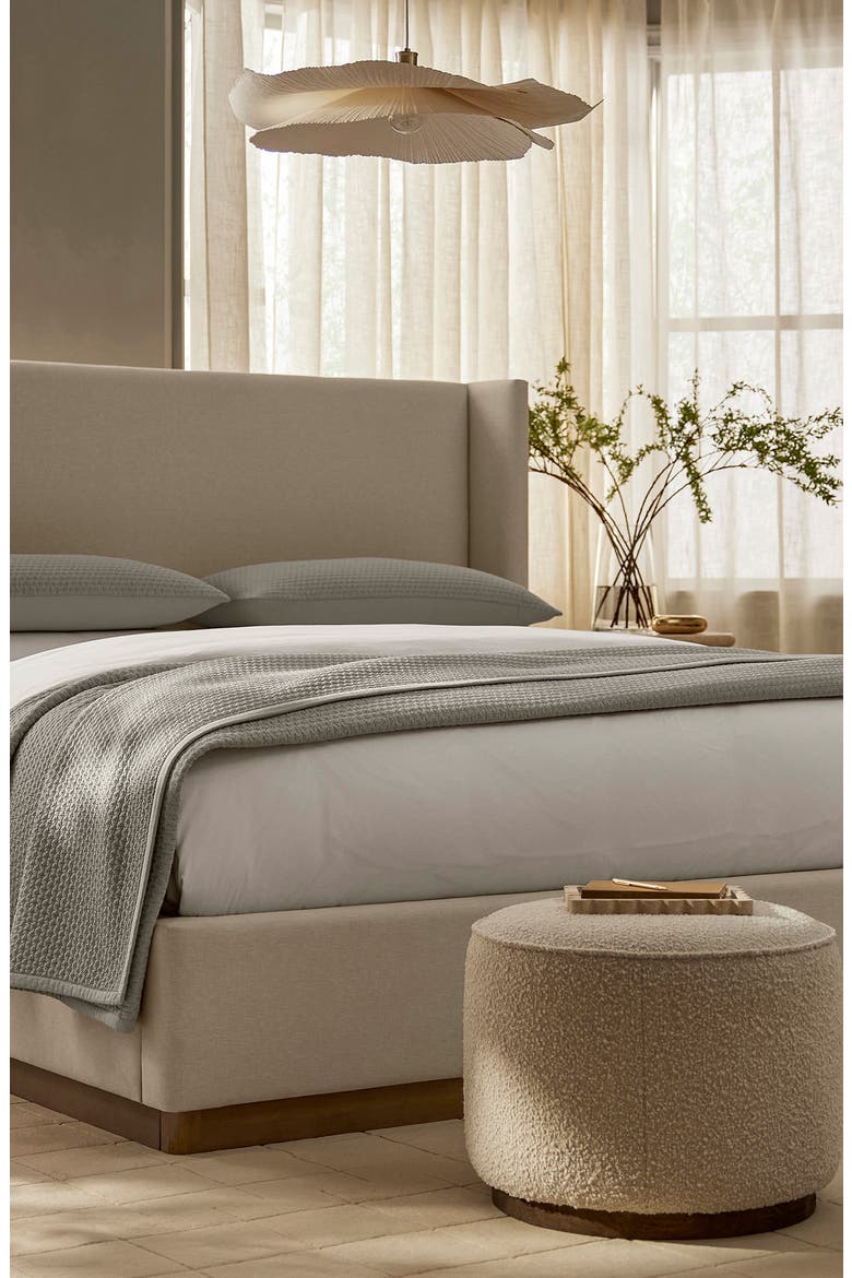 Signature Texture Stitch Organic Cotton Quilt, Alternate, color, PEWTER