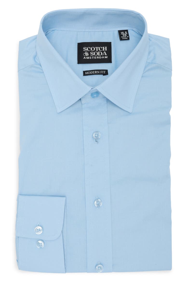 Modern Fit Dress Shirt, Alternate, color, LIGHT BLUE