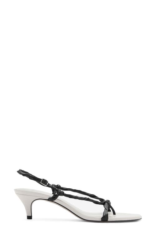 Mango Slingback Kitten Heel Sandal In White