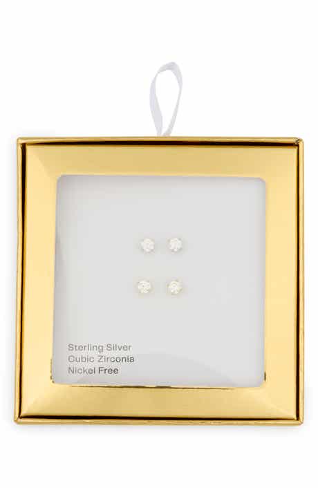 NORDSTROM RACK Set of 2 Assorted Cubic Zirconia Stud Earrings