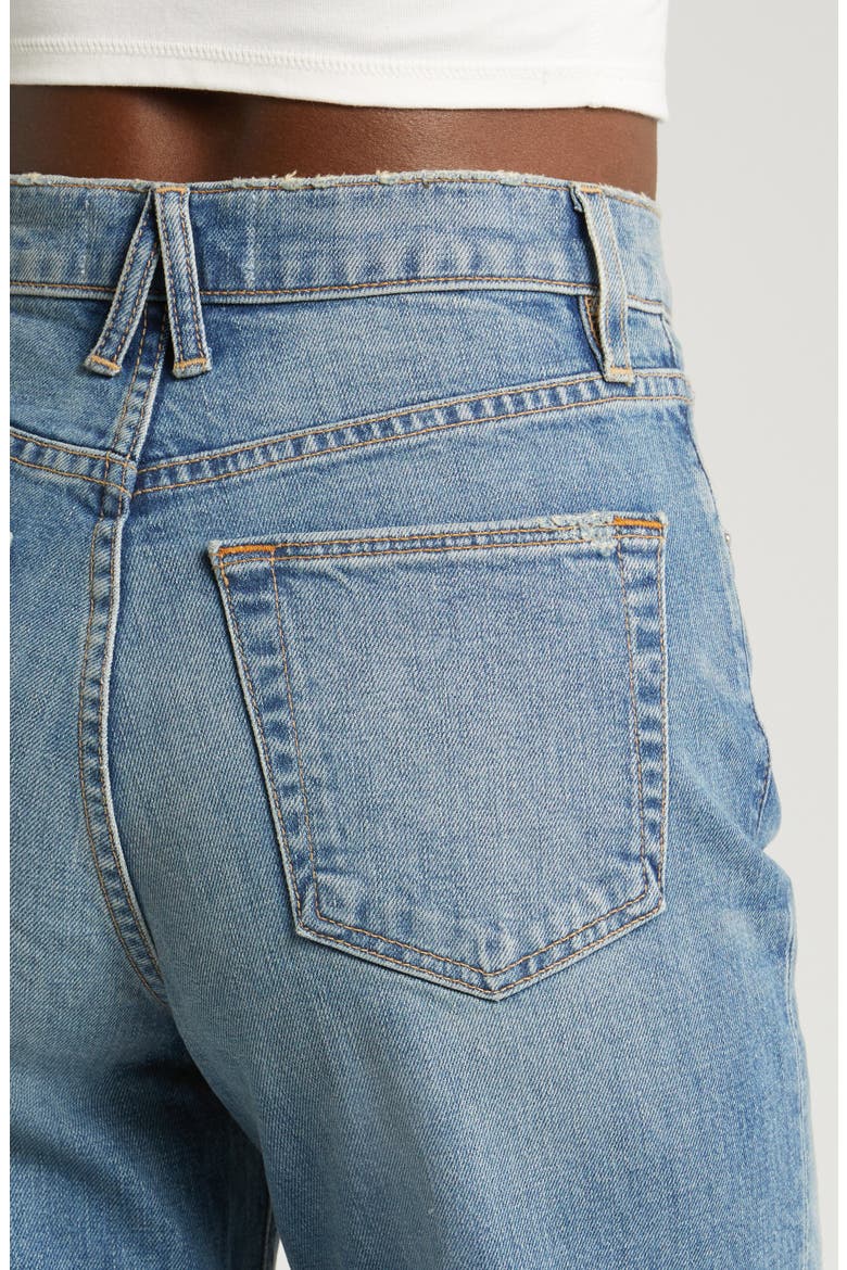 Grace Raw Hem High Waist Crop Wide Leg Jeans, Alternate, color, BLUE BIRD
