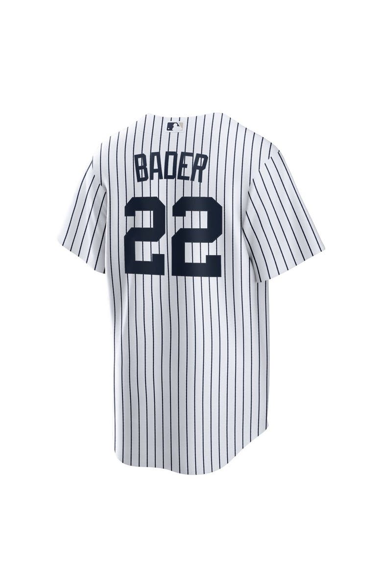 Nike Men's Nike Harrison Bader White New York Yankees Replica Player Jersey, Alternate, color,