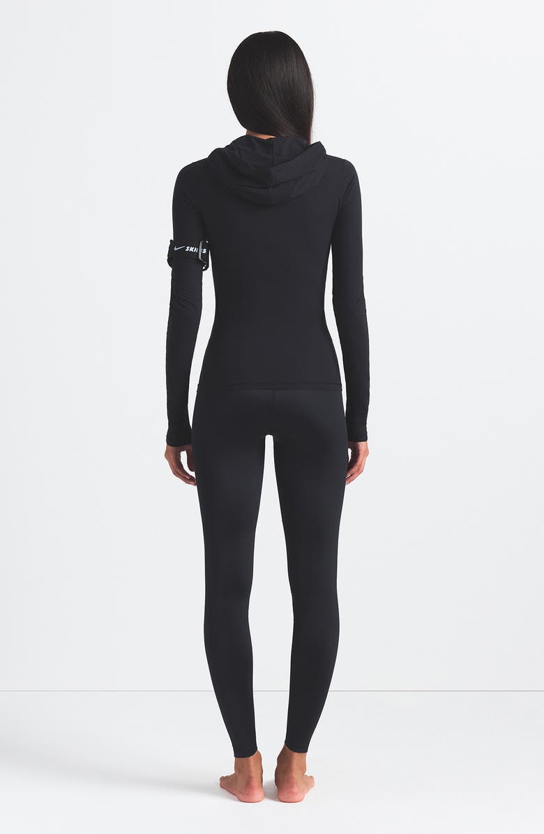 NikeSKIMS Bonded Waist Leggings, Alternate, color, Obsidian