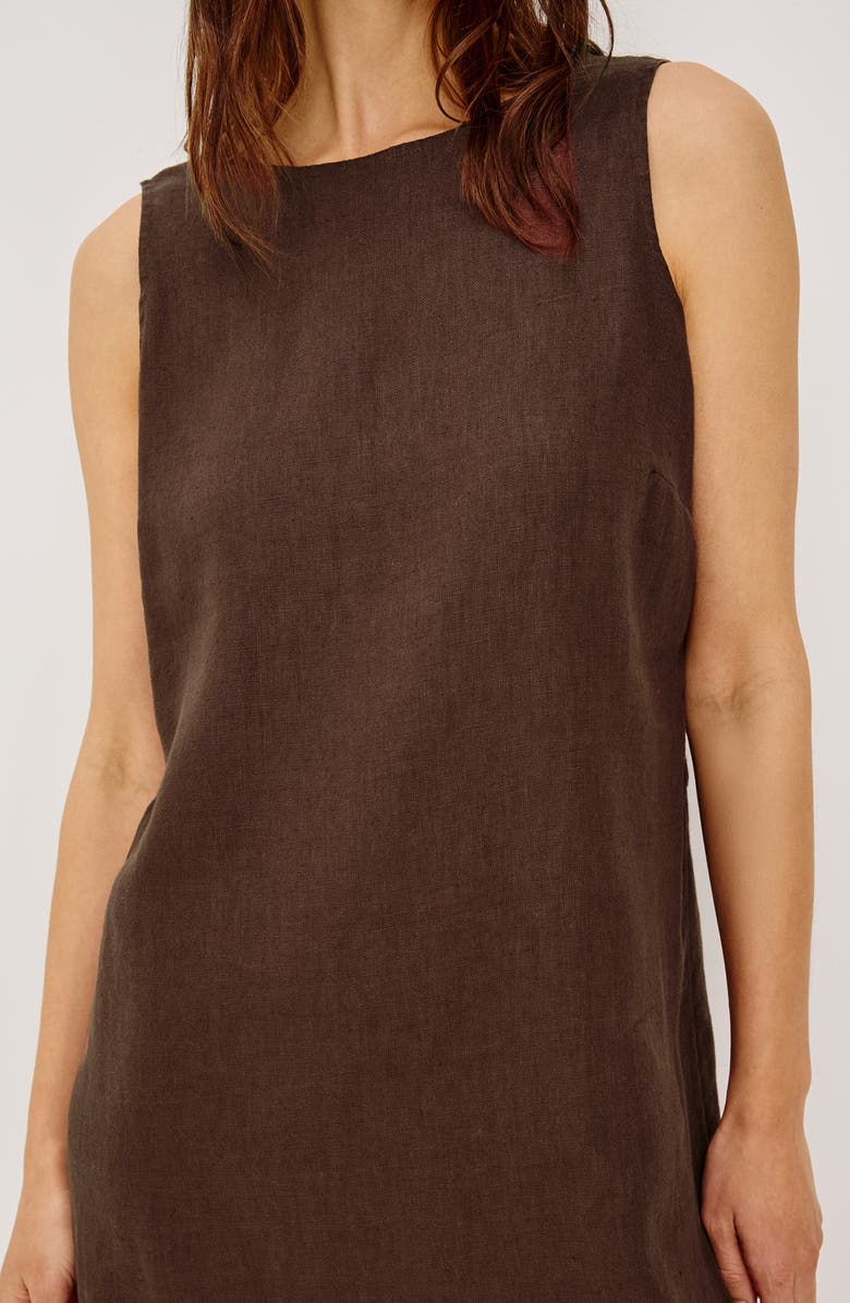 Rails Lindsey Linen Shift Dress, Alternate, color, Espresso