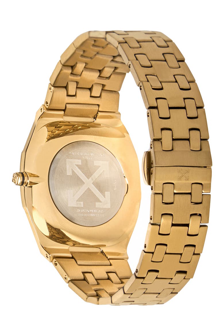 ON TIME Japanese Quartz Bracelet Watch, 39mm, Alternate, color, IP YELLOW GOLD