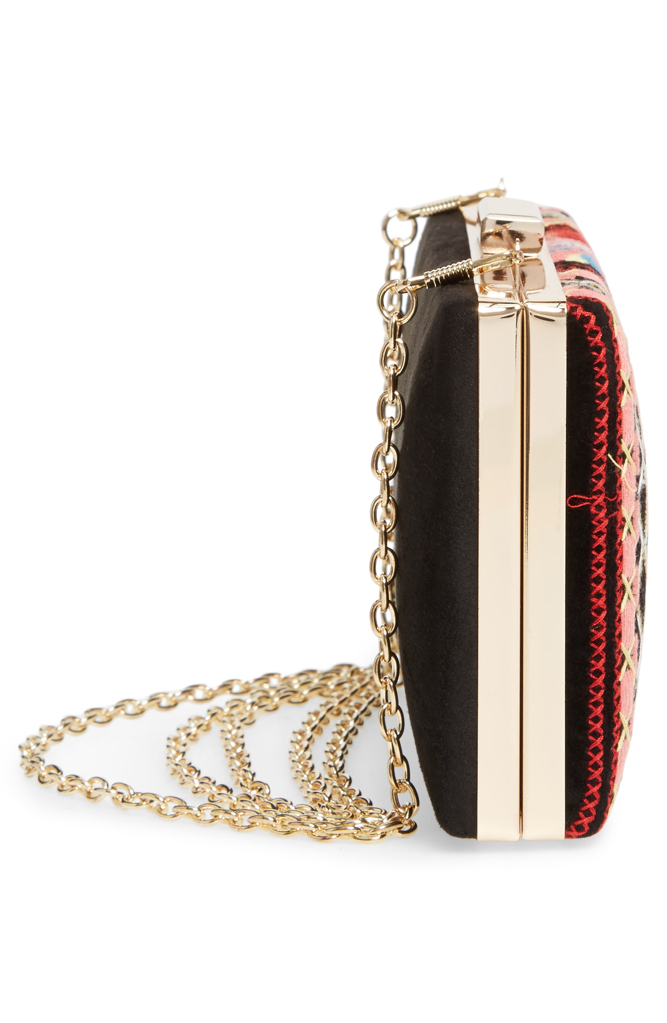 Shiraleah Verna Embroidered Minaudiere, Alternate, color, 