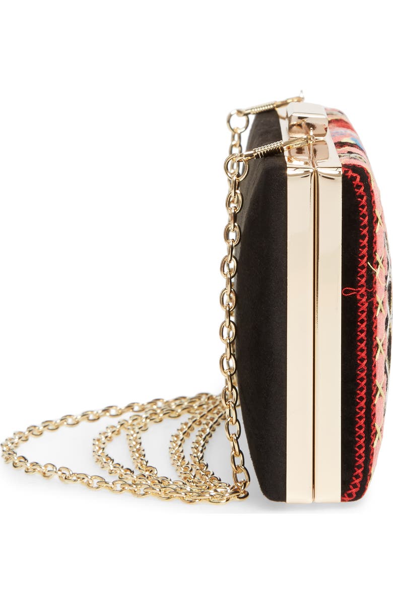 Shiraleah Verna Embroidered Minaudiere, Alternate, color,