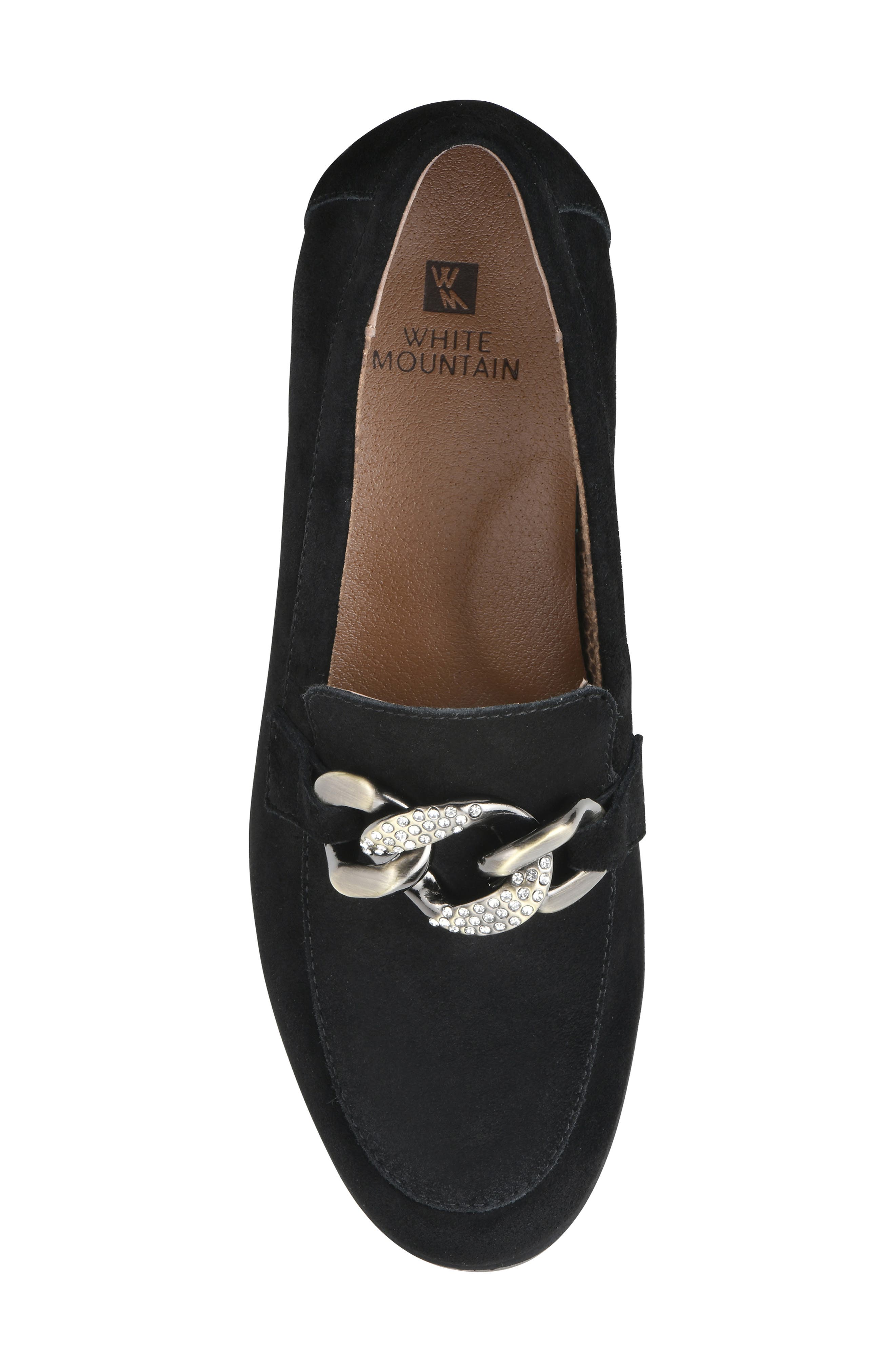 White Mountain Footwear Casavas Embellished Chain Loafer, Alternate, color, 