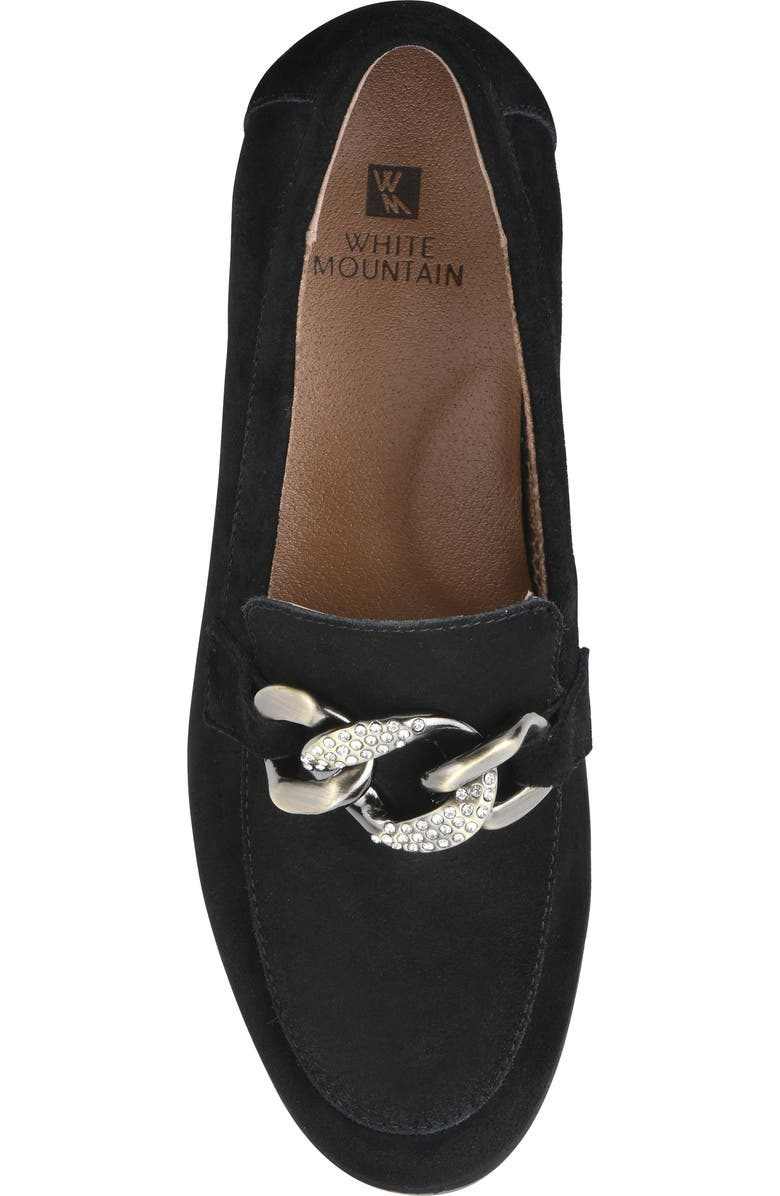 White Mountain Footwear Casavas Embellished Chain Loafer, Alternate, color,