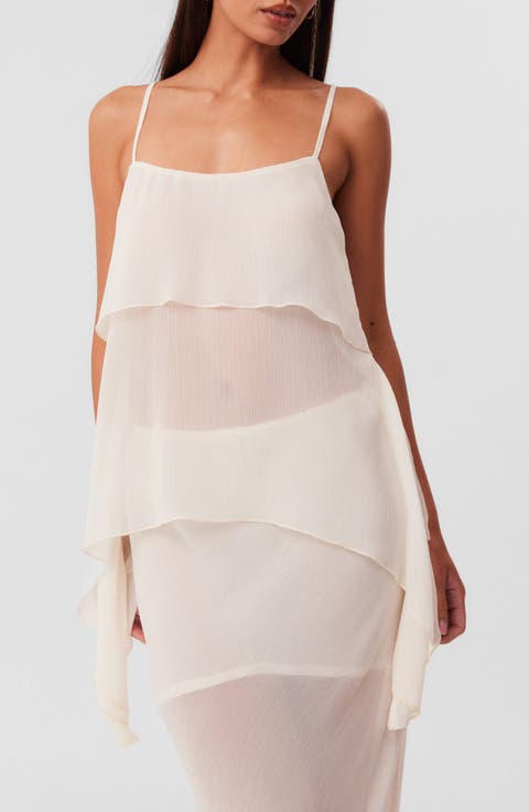 Tamara Handkerchief Hem Chiffon Cami Top