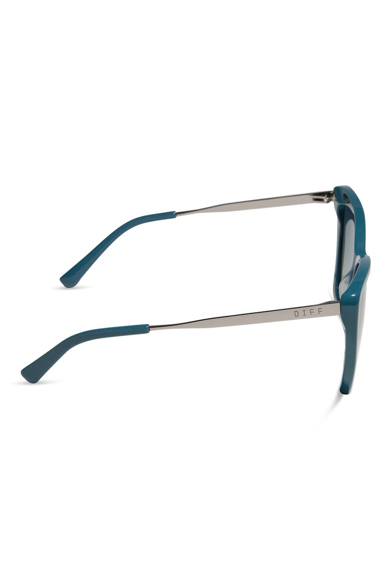 Becky II 56mm Polarized Cat Eye Sunglasses, Alternate, color, AEGEAN BLUE FLASH