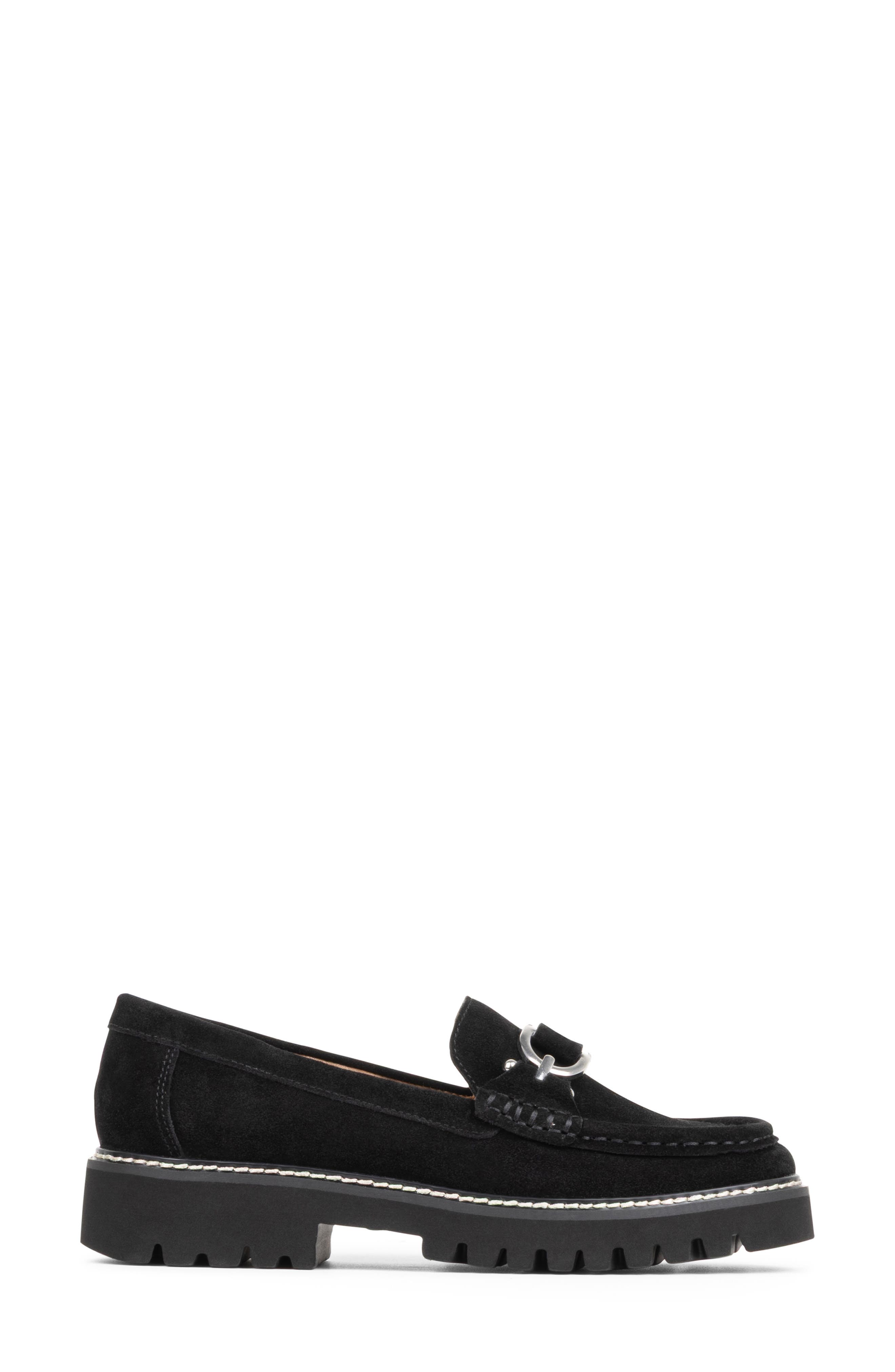 Huxley Bit Leather Loafer, Alternate, color, BLACK