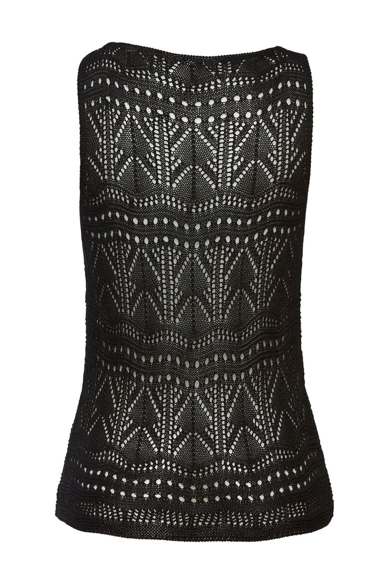 Crochet Tank Top, Alternate, color, Black