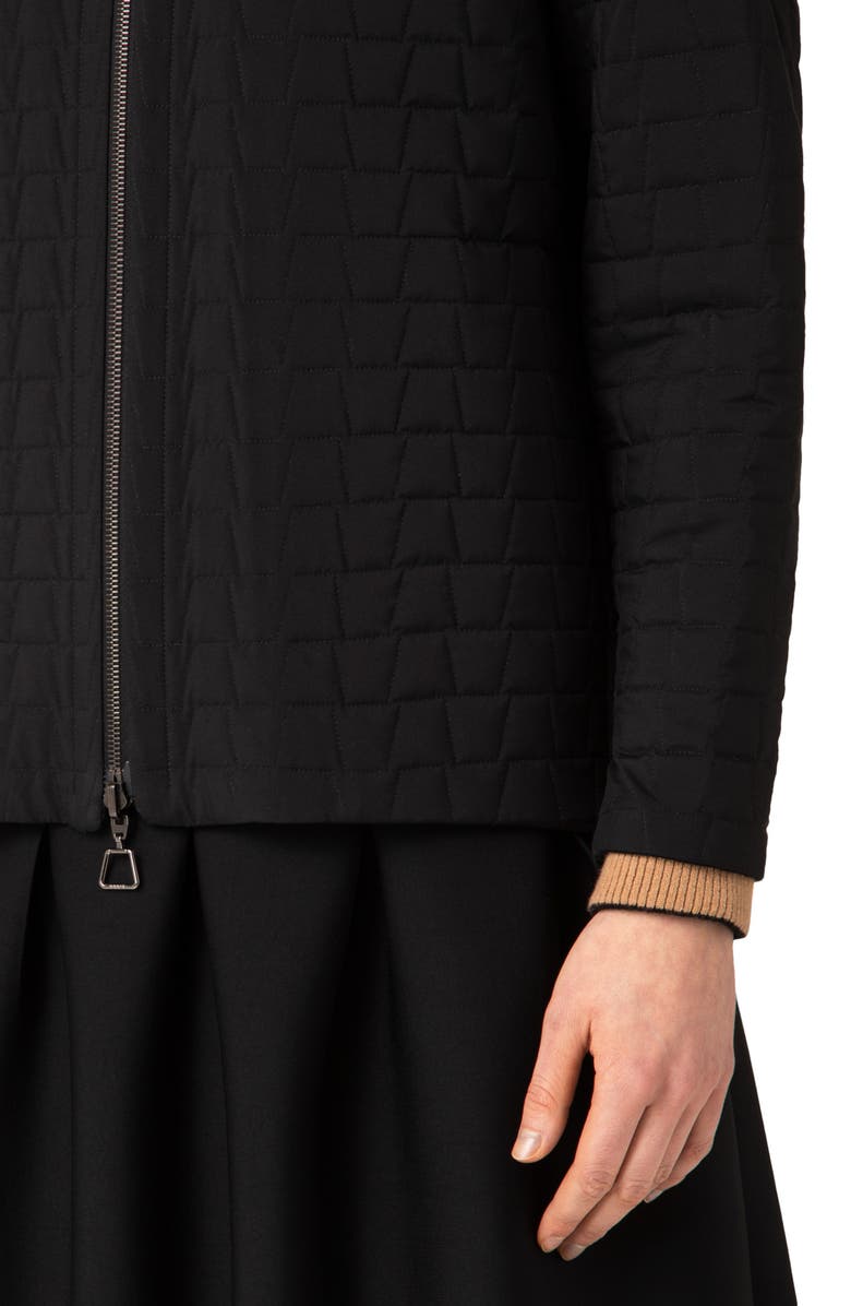 Akris Enon Quilted Taffeta Hooded Jacket, Alternate, color, 