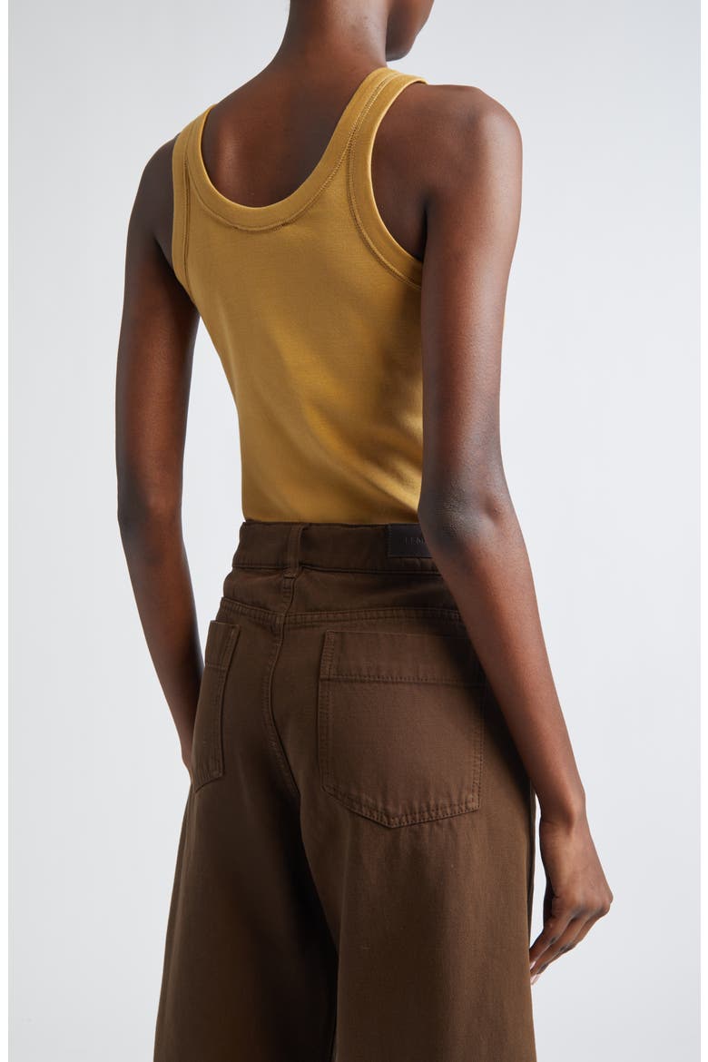 Cotton Rib Tank, Alternate, color, OCHRE