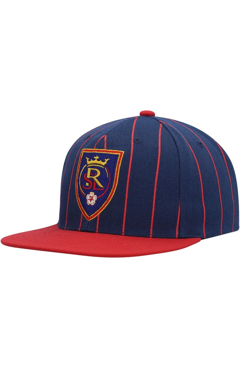 Mitchell & Ness Men's Mitchell & Ness Navy Real Salt Lake Team Pin Snapback Hat, Alternate, color, 