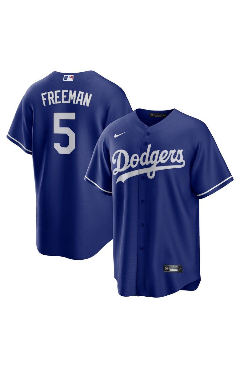 Nike Men's Nike Freddie Freeman Royal Los Angeles Dodgers Alternate Replica Player Jersey, Main, color, 