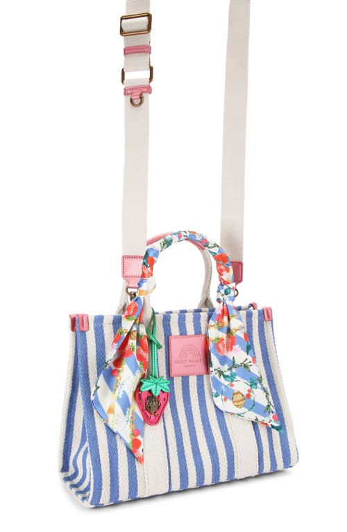 Kurt Geiger London Southbank Patchwork Denim Tote In Open Blue