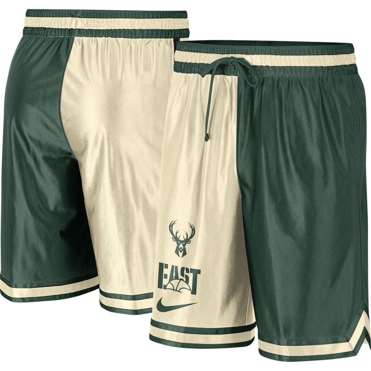 milwaukee bucks cream shorts
