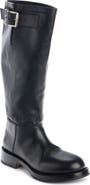 Balenciaga Motor Leather Knee High Boot