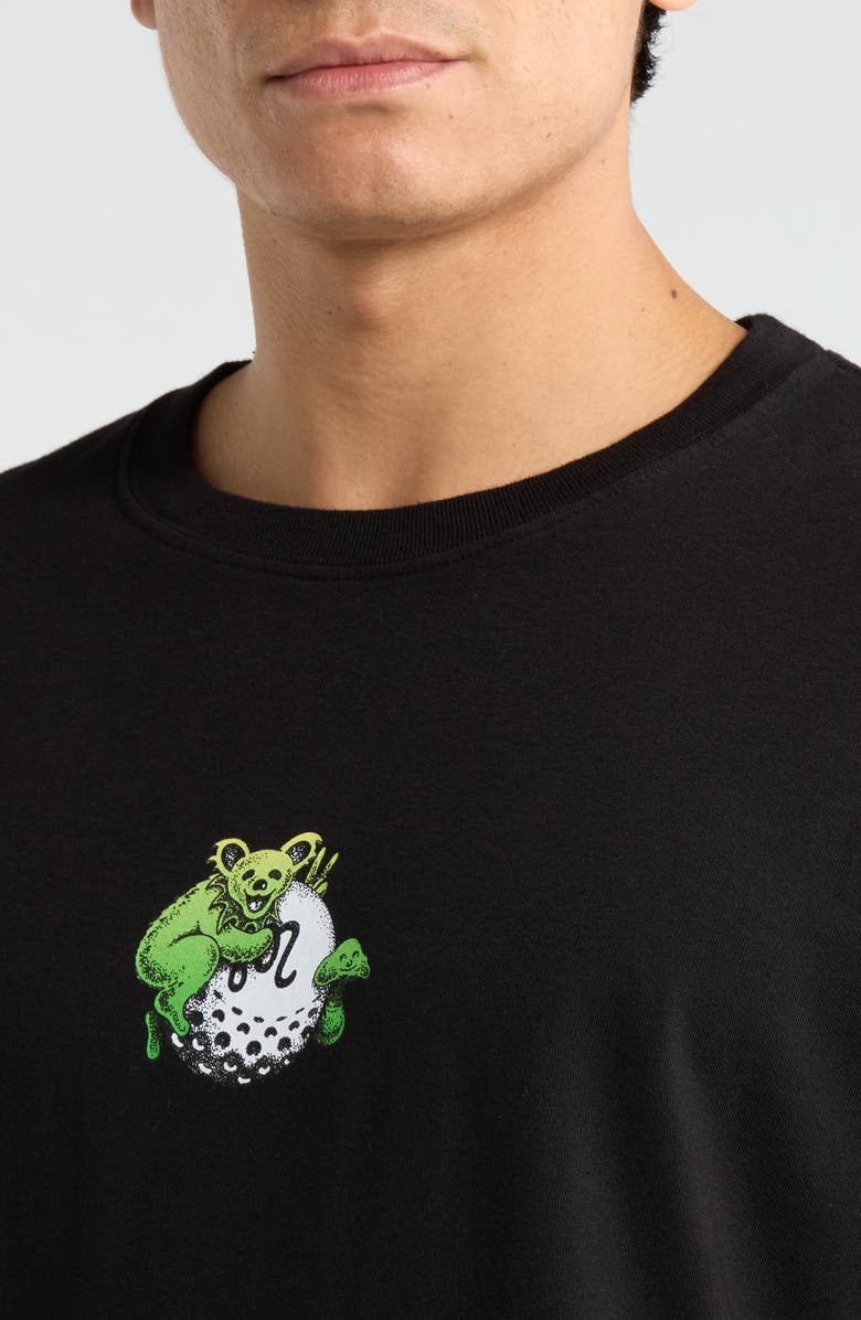 Malbon Golf Grateful Dead Long Sleeve Cotton Graphic T-Shirt, Alternate, color, Black