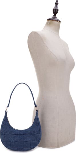 Leilani Woven Denim Baguette Shoulder Bag