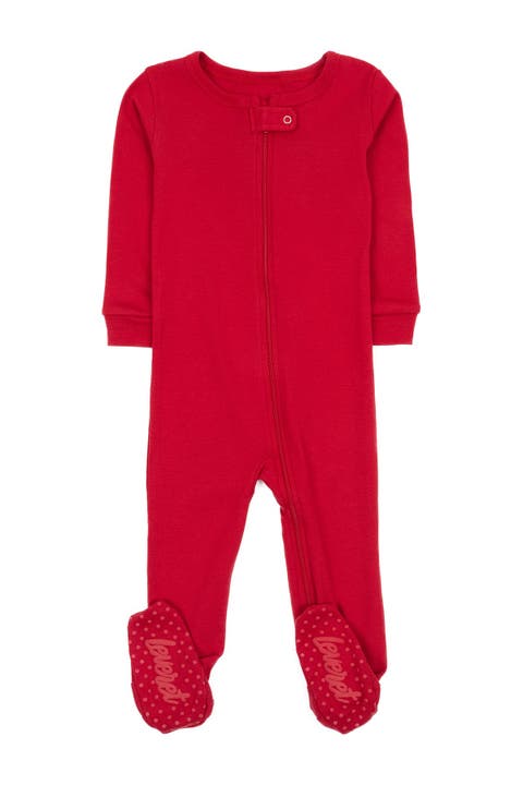 Footed Cotton Pajamas Matching Family Coordinated Solid Colors