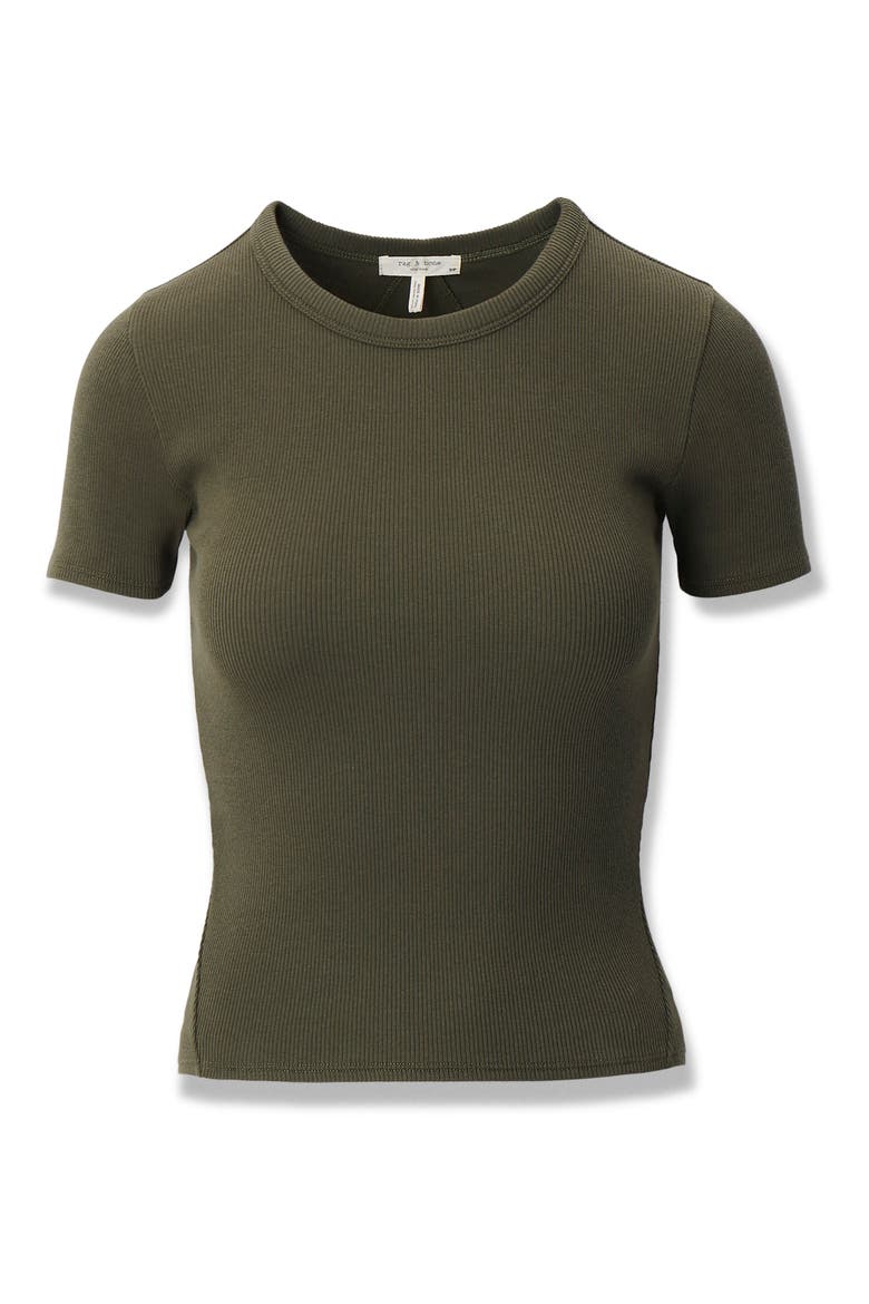 The Essential Rib T-Shirt, Alternate, color, DARK OLIVE