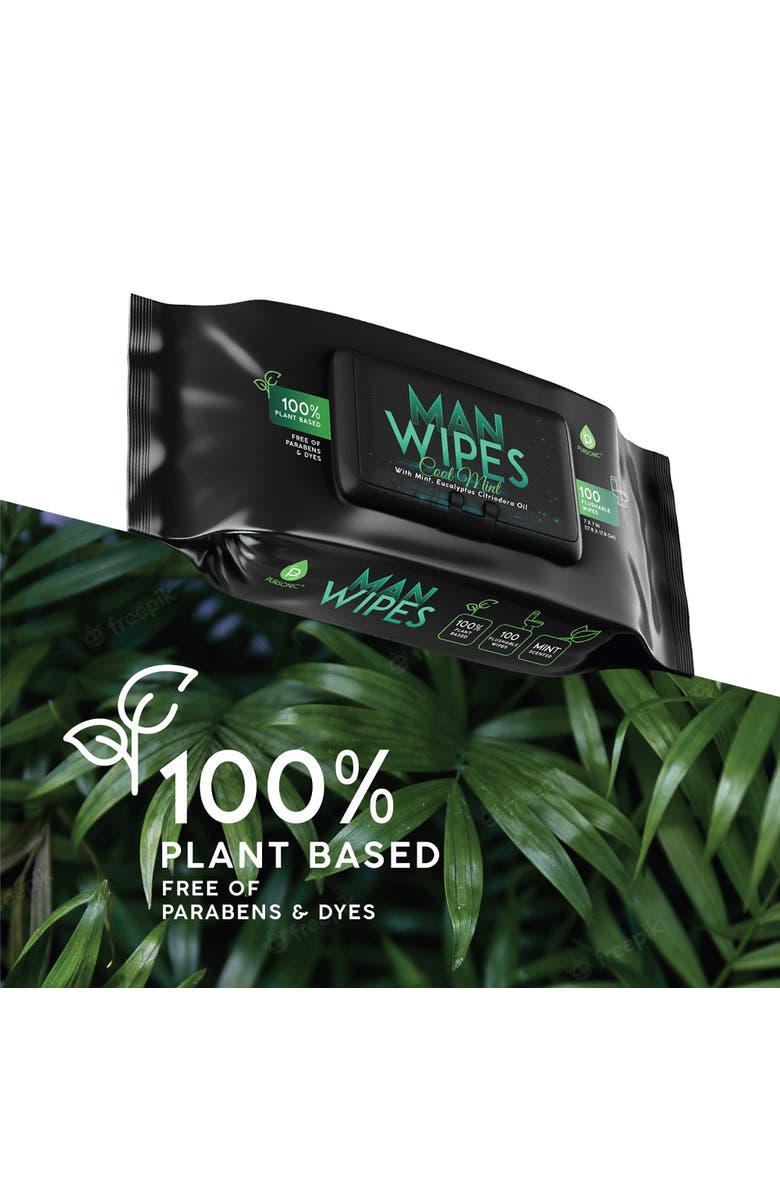 PURSONIC 12 Pack of Flushable Man Wipes, Alternate, color, Black