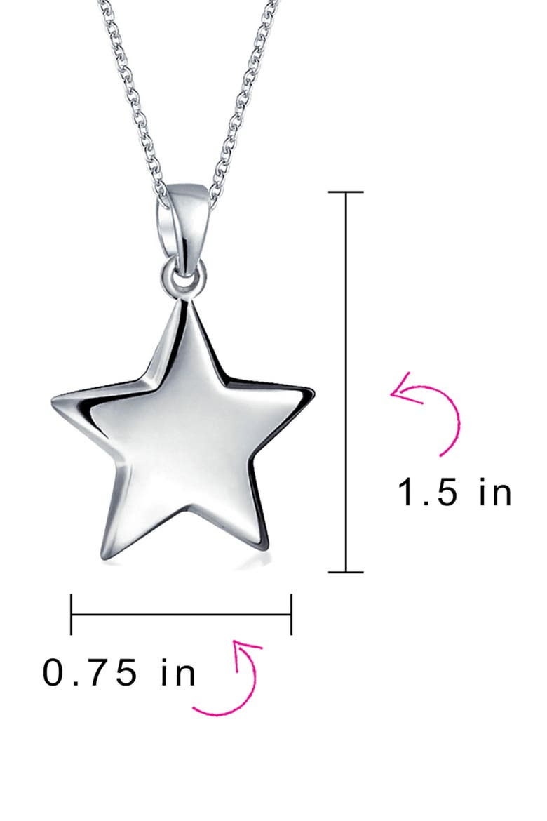 Stainless Steel Puff Star Earrings & Necklace Set, Alternate, color, GREY