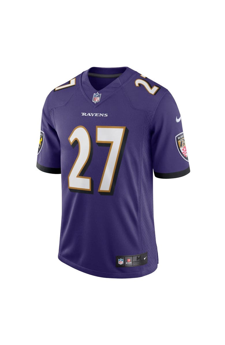 Nike Men's Nike J.K. Dobbins Purple Baltimore Ravens Vapor Limited Jersey, Alternate, color, 
