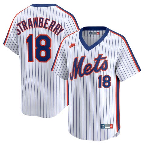 Men's Nike Darryl Strawberry White New York Mets Throwback Cooperstown Collection Limited Jersey