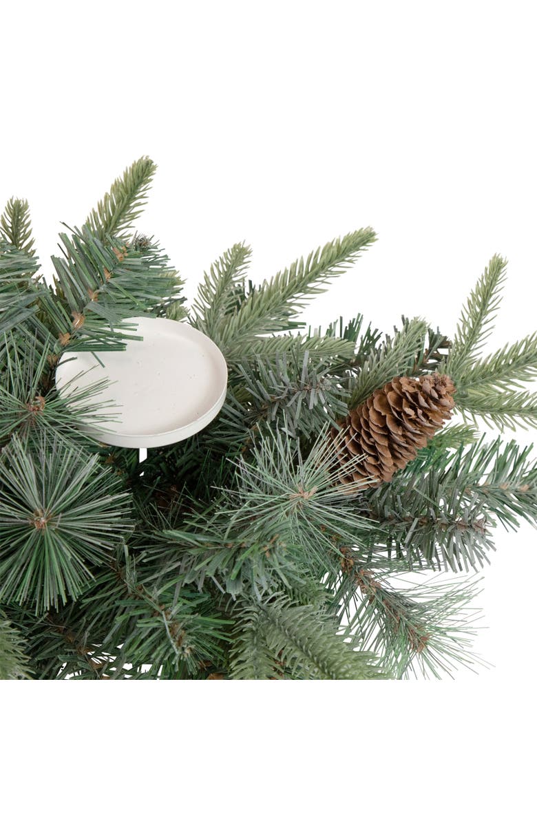 Northlight 32" Artificial Mixed Pine and Pine Cones Christmas Candle Holder Centerpiece, Alternate, color,
