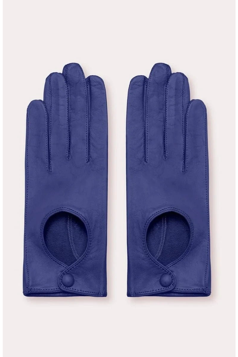 Women's Leather Driving Gloves, Main, color, Blue