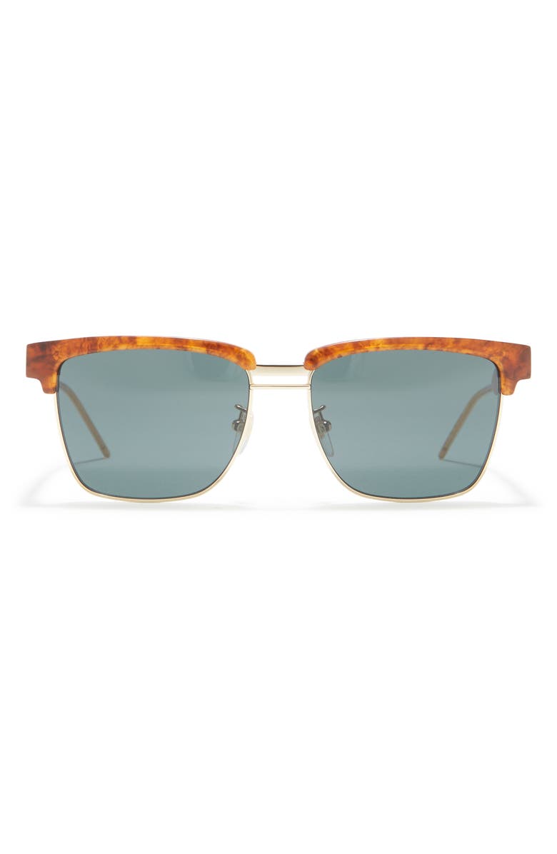 Gucci 55mm Brow Bar Sunglasses, Main, color,